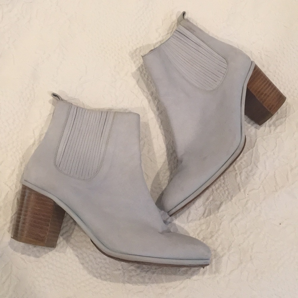 Opening Ceremony Baby Blue Suede Booties 39 GUC